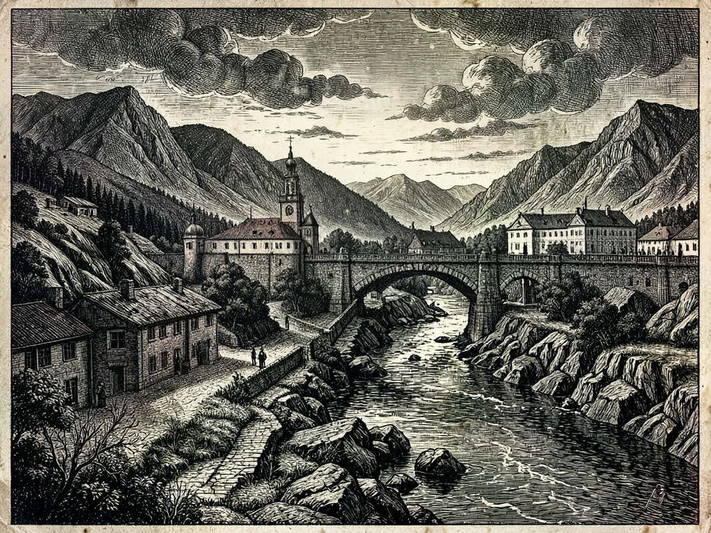 Carpathian Post Coach Repels Wolf Pack on the Predeal Pass at Dusk