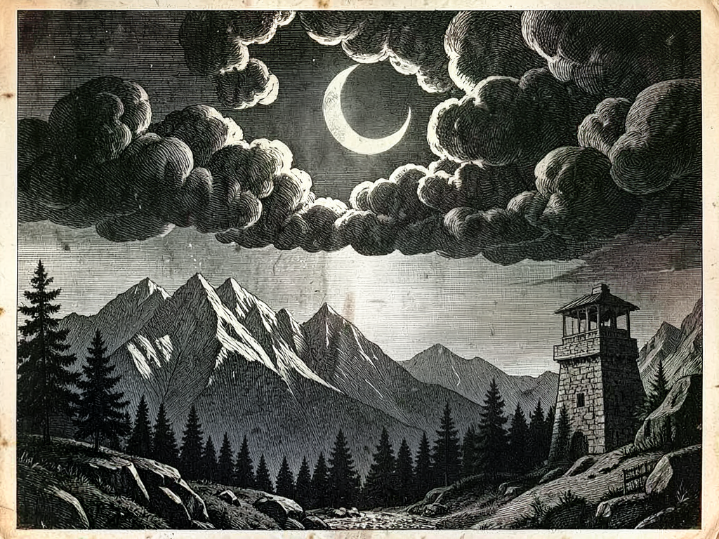 The Spectral Crescent Over the Carpathians: A Nocturnal Chronicle of Falling Mercury