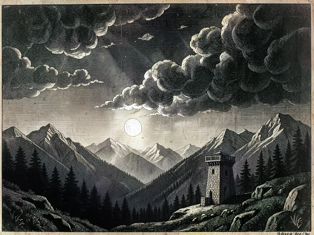 The Weeping Crescent: A Nocturnal Chronicle of the Carpathian Stillness