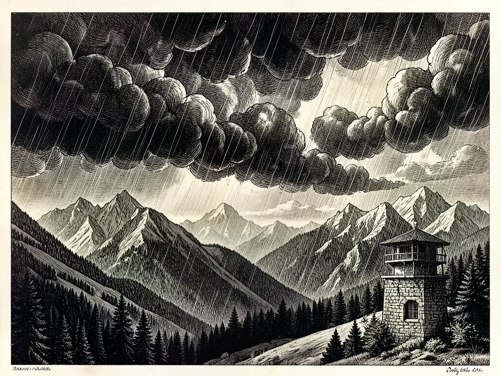Carpathian Chronicle: The Storm-Cloud's Procession Over Scarlet Ridge