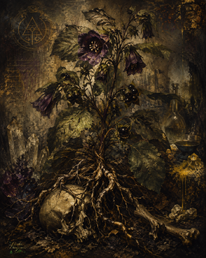 “Alchemical Belladonna Vanitas” by Isolda Dragomir
